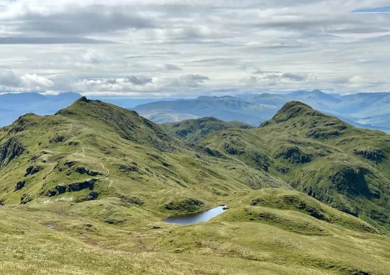 RIDGE OF SIGHS: Looking along the Tarmachan Ridge from the Munro summit Meall nan Tarmachan