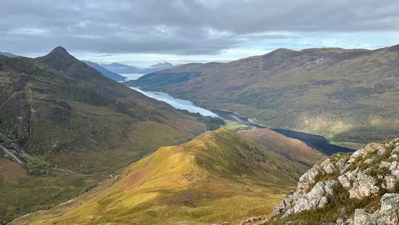 TAKING THE LONG VIEW: Looking down Loch Leven and over to Ardour hills from the ascent of Garbh Bheinn