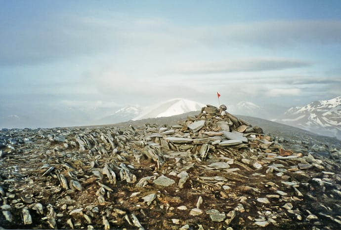 LIGHT FANTASTIC: Early morning on the summit of Stob a' Choire Mheadhoin with Stob Coire Easain ahead