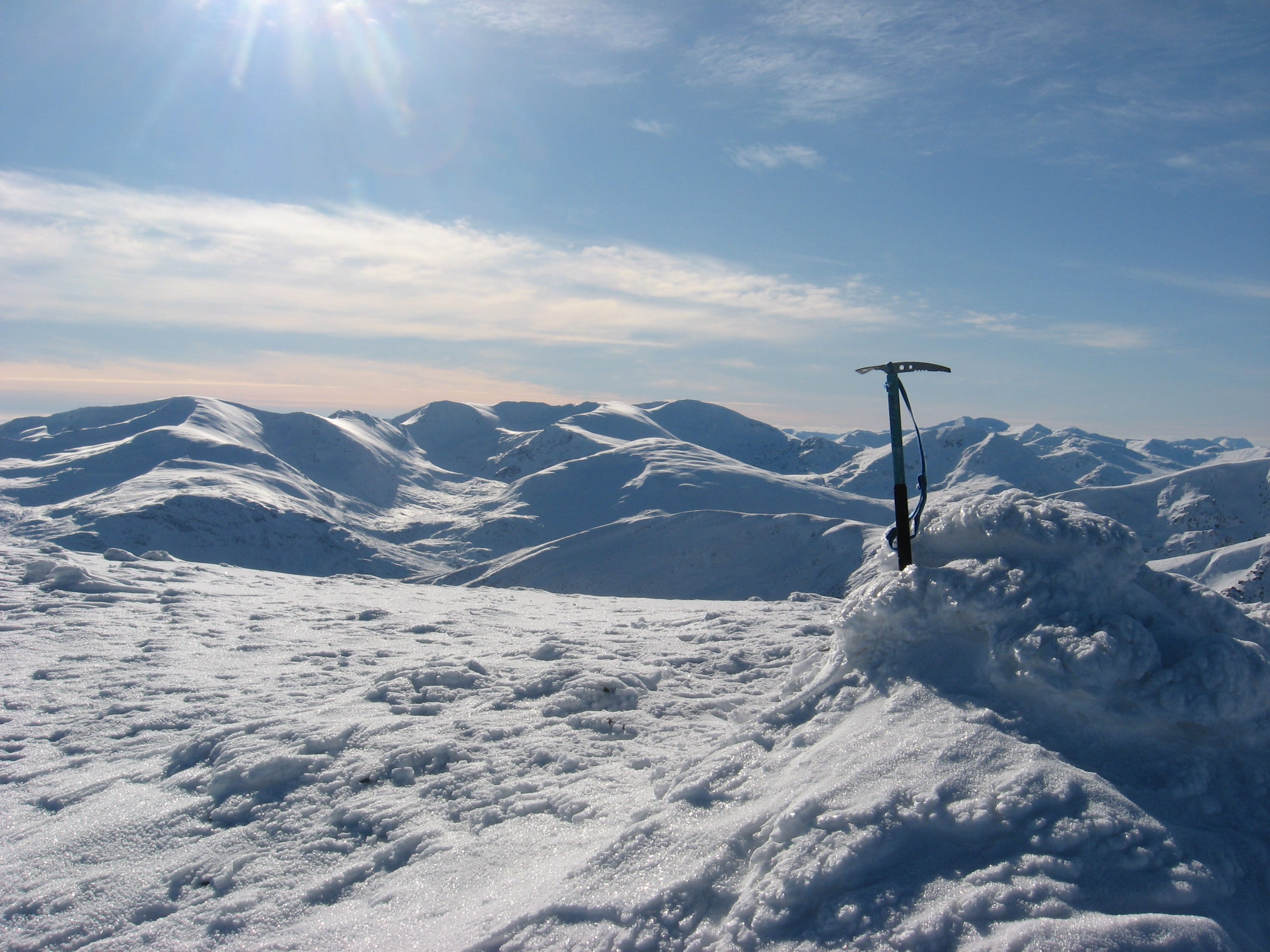 WINTER WONDERLAND: Beautiful snow conditions in the Affric peaks seen from the summit of Creag Dubh
