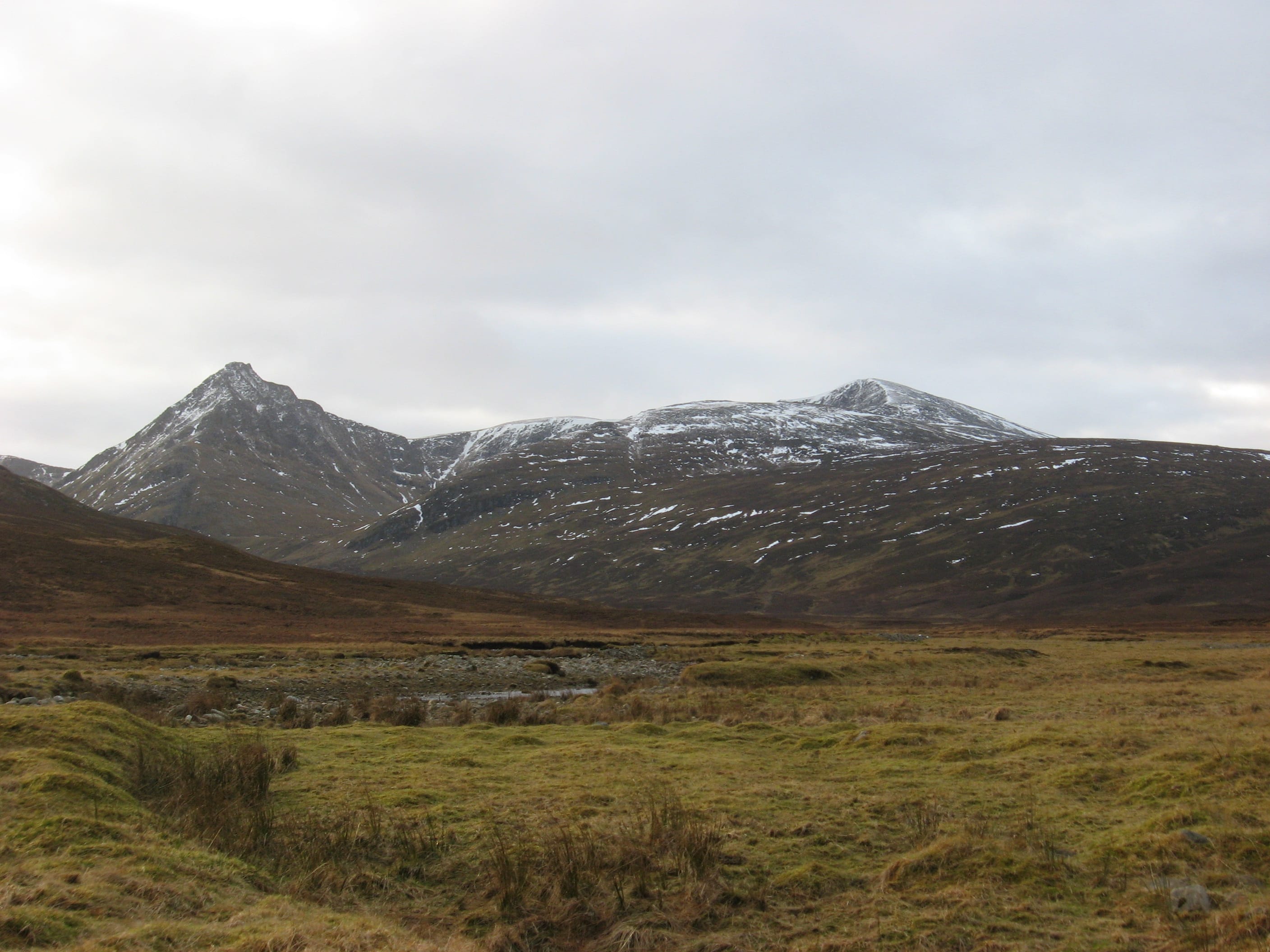 NORTHERN LIGHT: Seana Bhraigh rears up on the horizon from the walk in by the Corriemulzie River