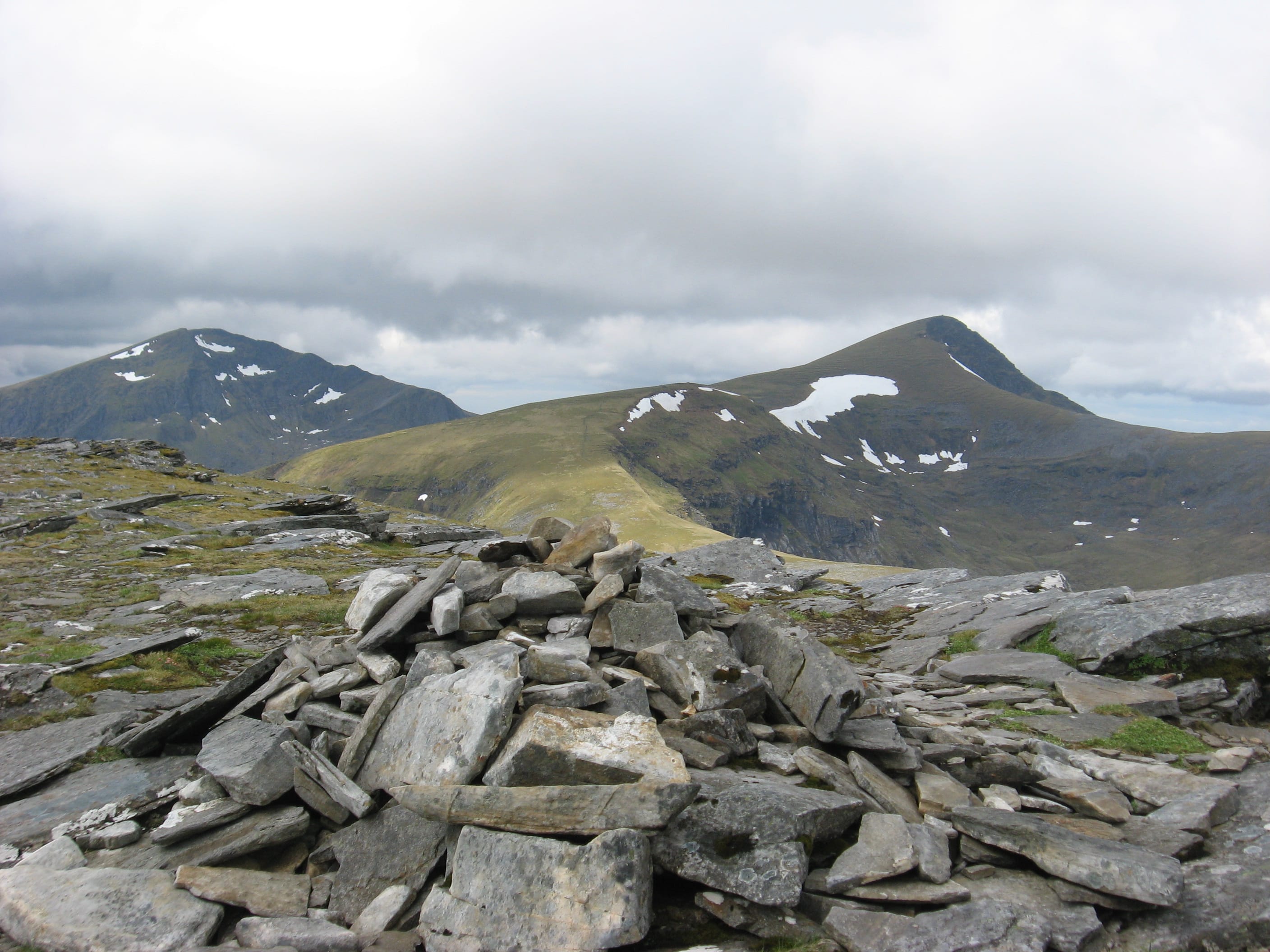 FANN-TASTIC: Looking back to the highest peak of the range, Sgurr Mor, from the summit of Meall Gorm