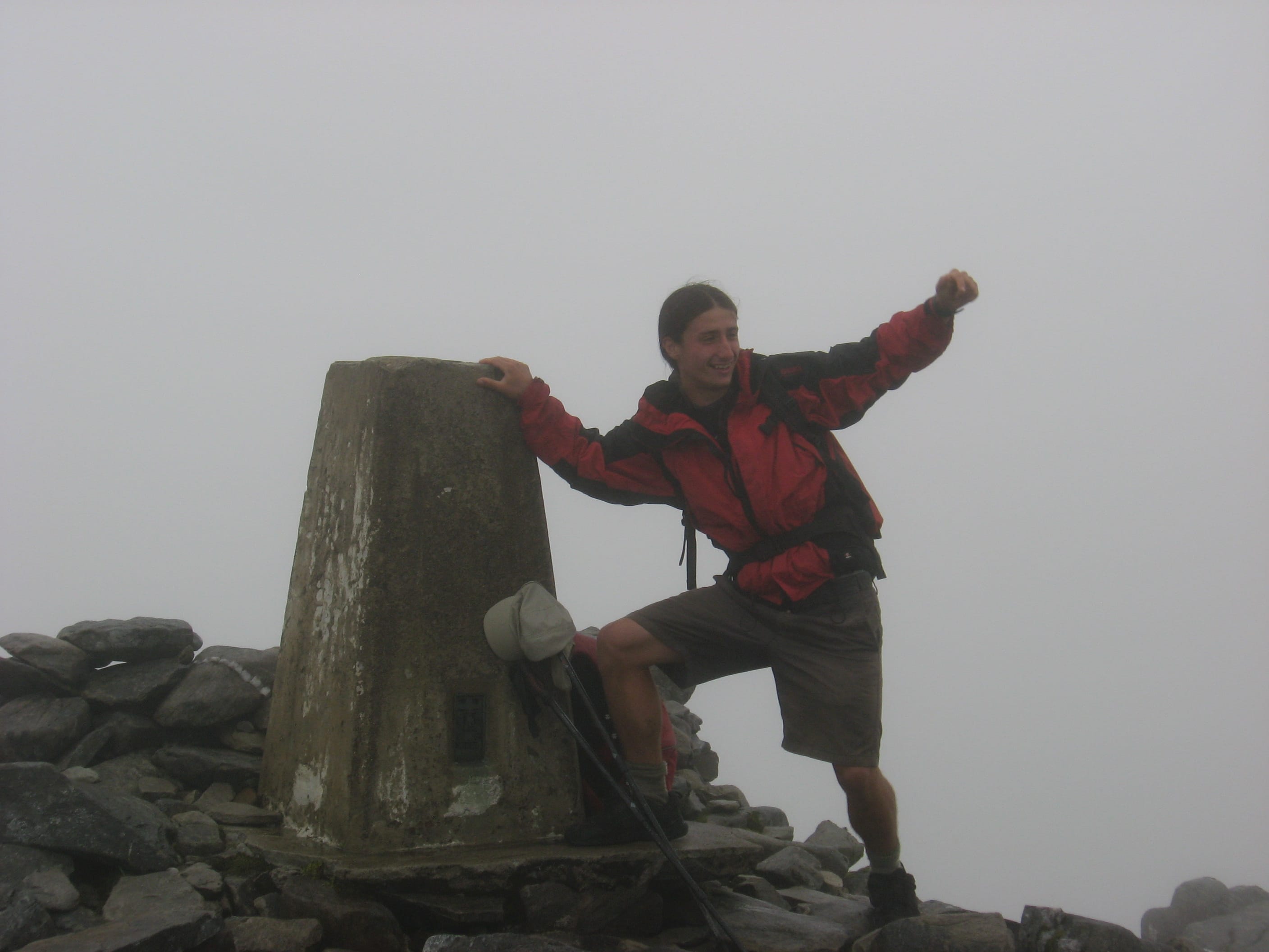 HOPE AND GLORY: Kevin takes a bow at the summit of Ben Hope after managing to conquer all the peaks in 100 days.