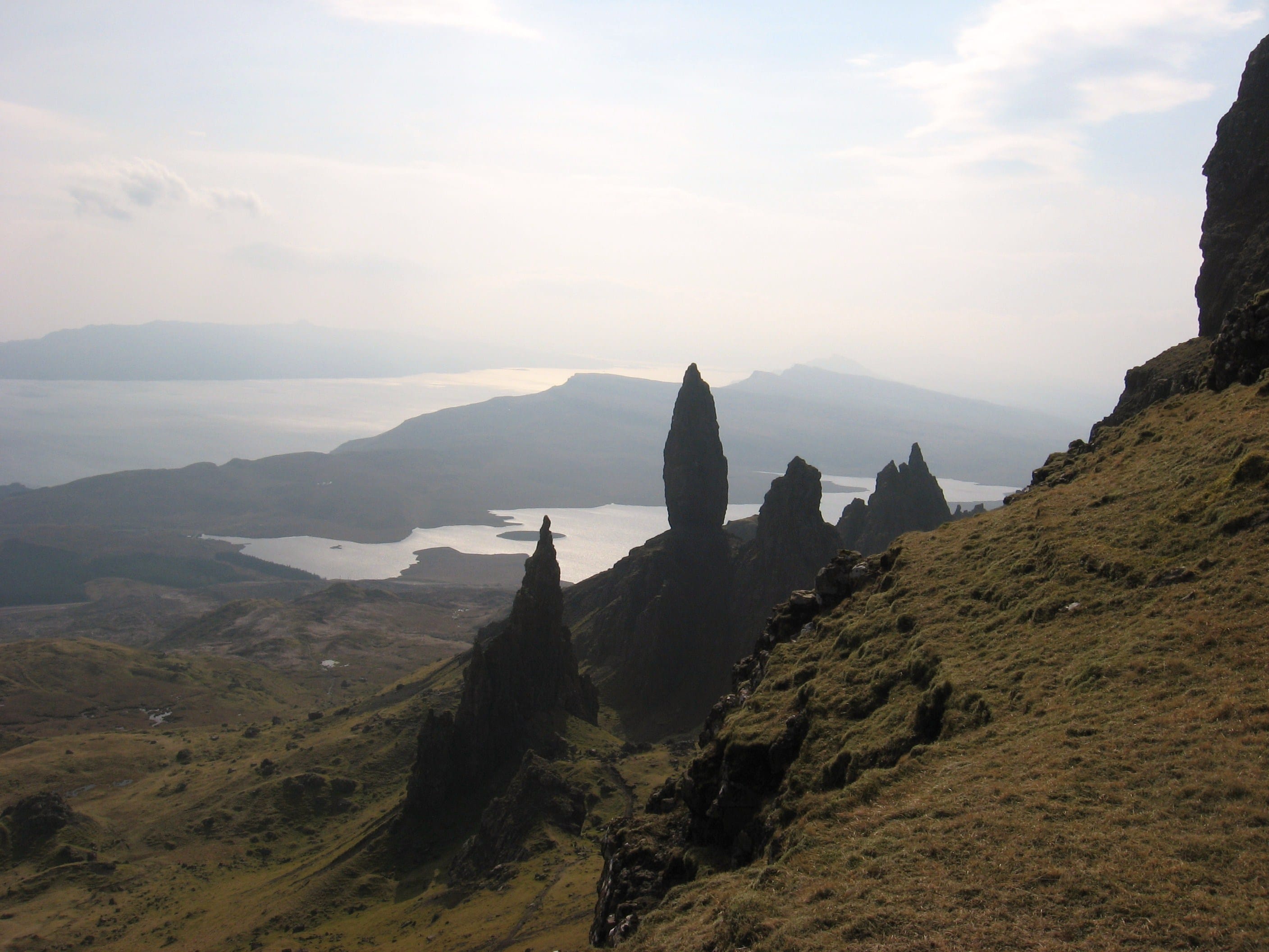 STUNNING SILHOUETTES: The ancient rock statues of The Storr stand in line in the Skye sunshine