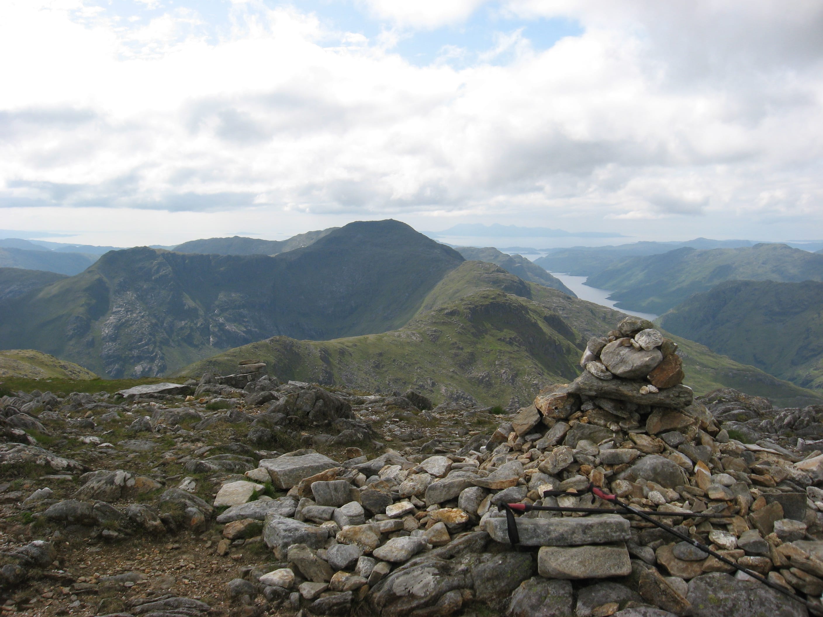 HIP HIP HULLY: Sgurr nan Coireachan along the ridge from the summit cairn of Sgurr Thuilm