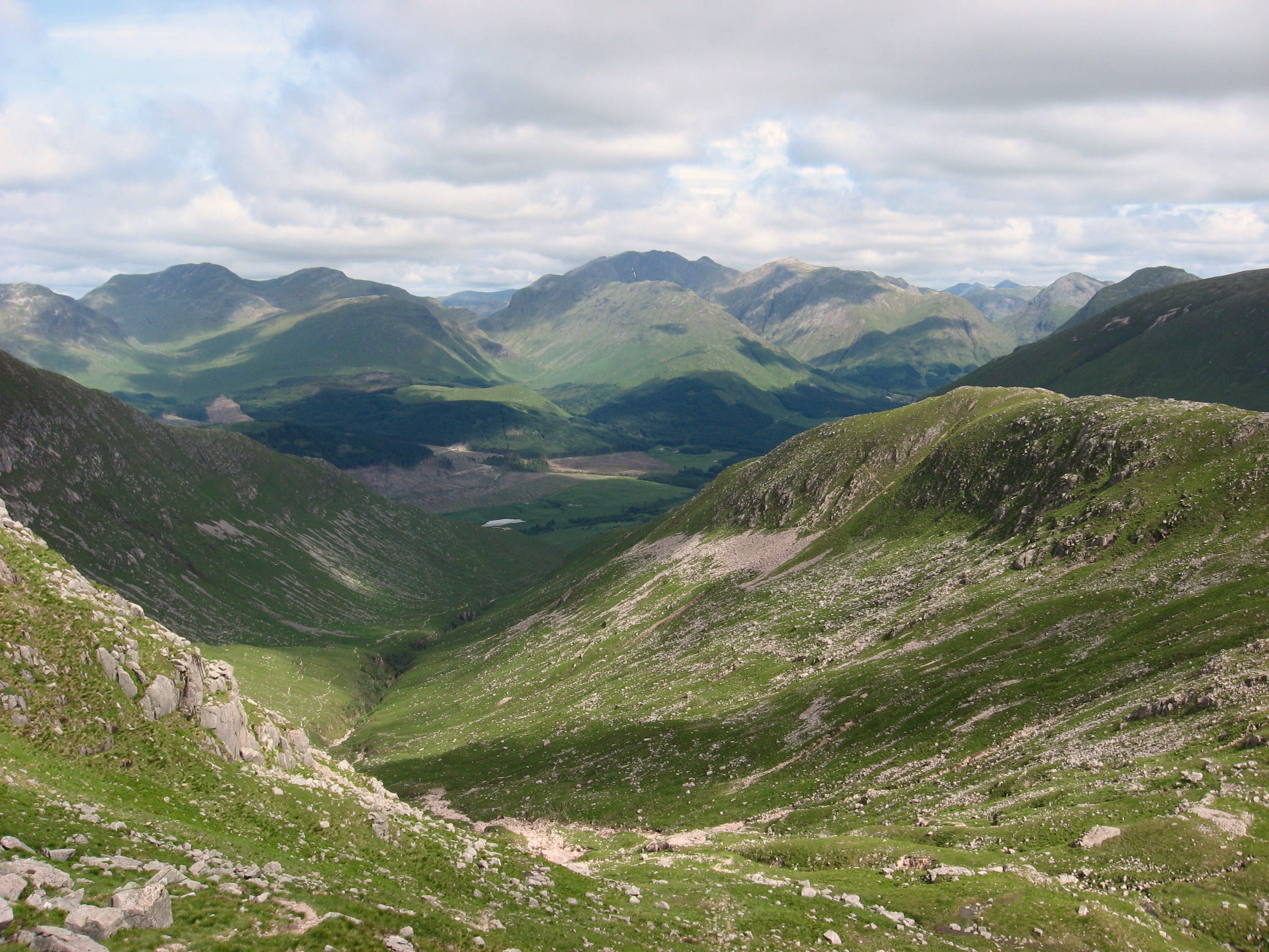 BEAUTY SPOT: Glen Etive from the col below Ben Starav - but some campers have been causing problems