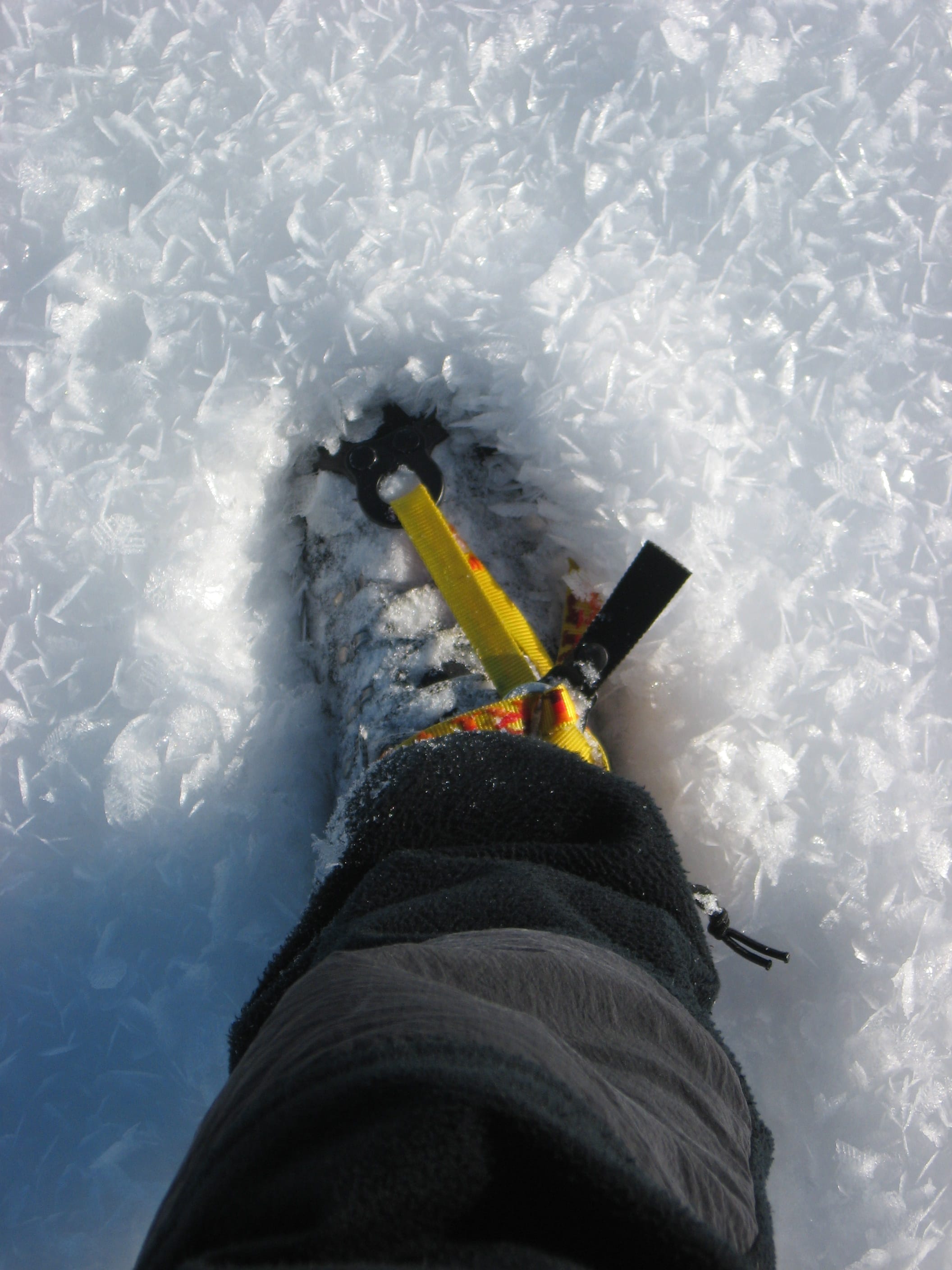 DANGER: Crampons can ball up