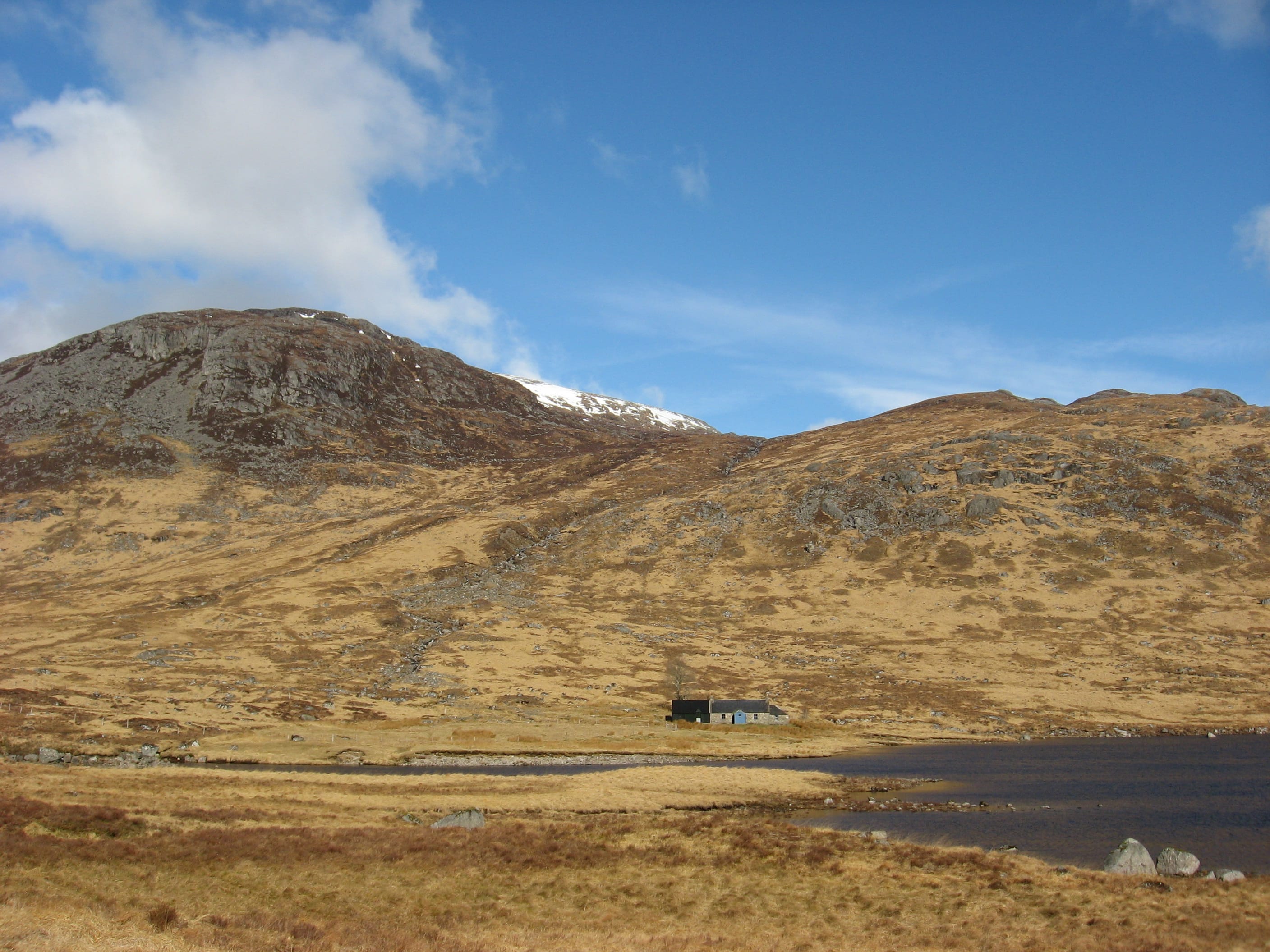 HOUSE OF MYSTERY: Lonely Ben Alder Cottage, which sits beneath its namesake hill and Beinn Bheoil, is at centre of ghost story