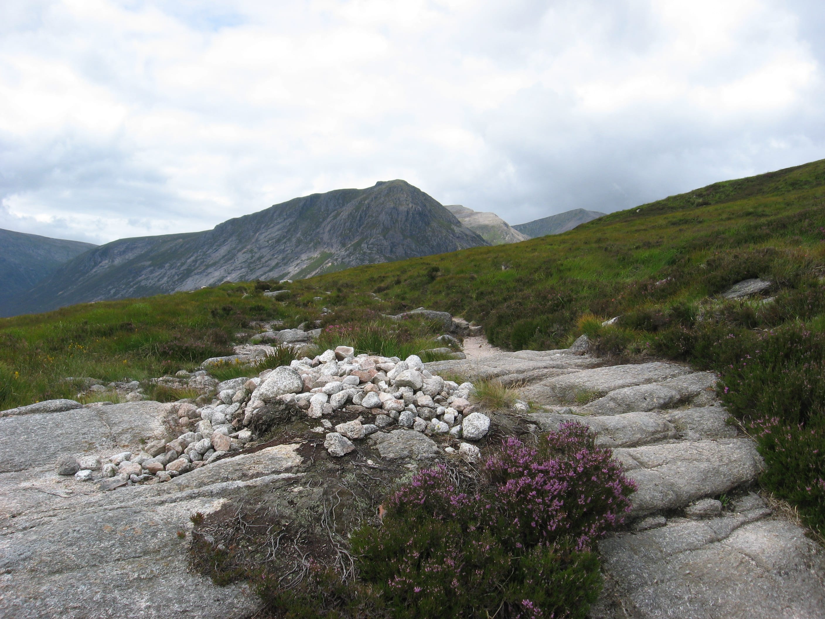 NEAR THING: The Devil's Point looms on the horizon above the Lairig Ghru - but road closures meant I didn't it even make it this far