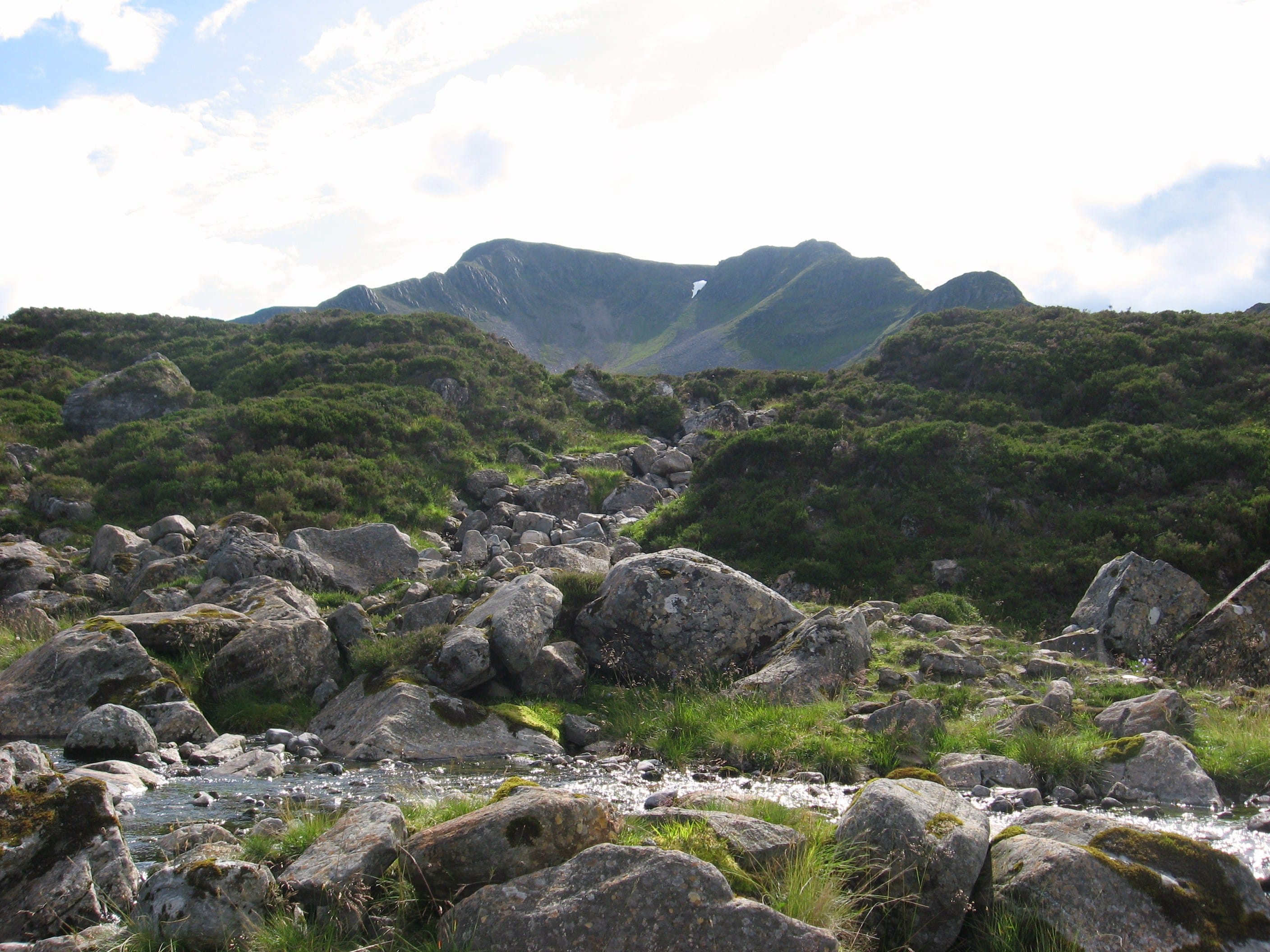 POLE-AXED: It was too dangerous to try and retrieve a dropped walking pole during ascent of Long Leachas on Ben Alder