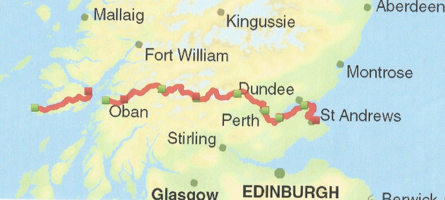 MICHAEL'S WAY: Route map