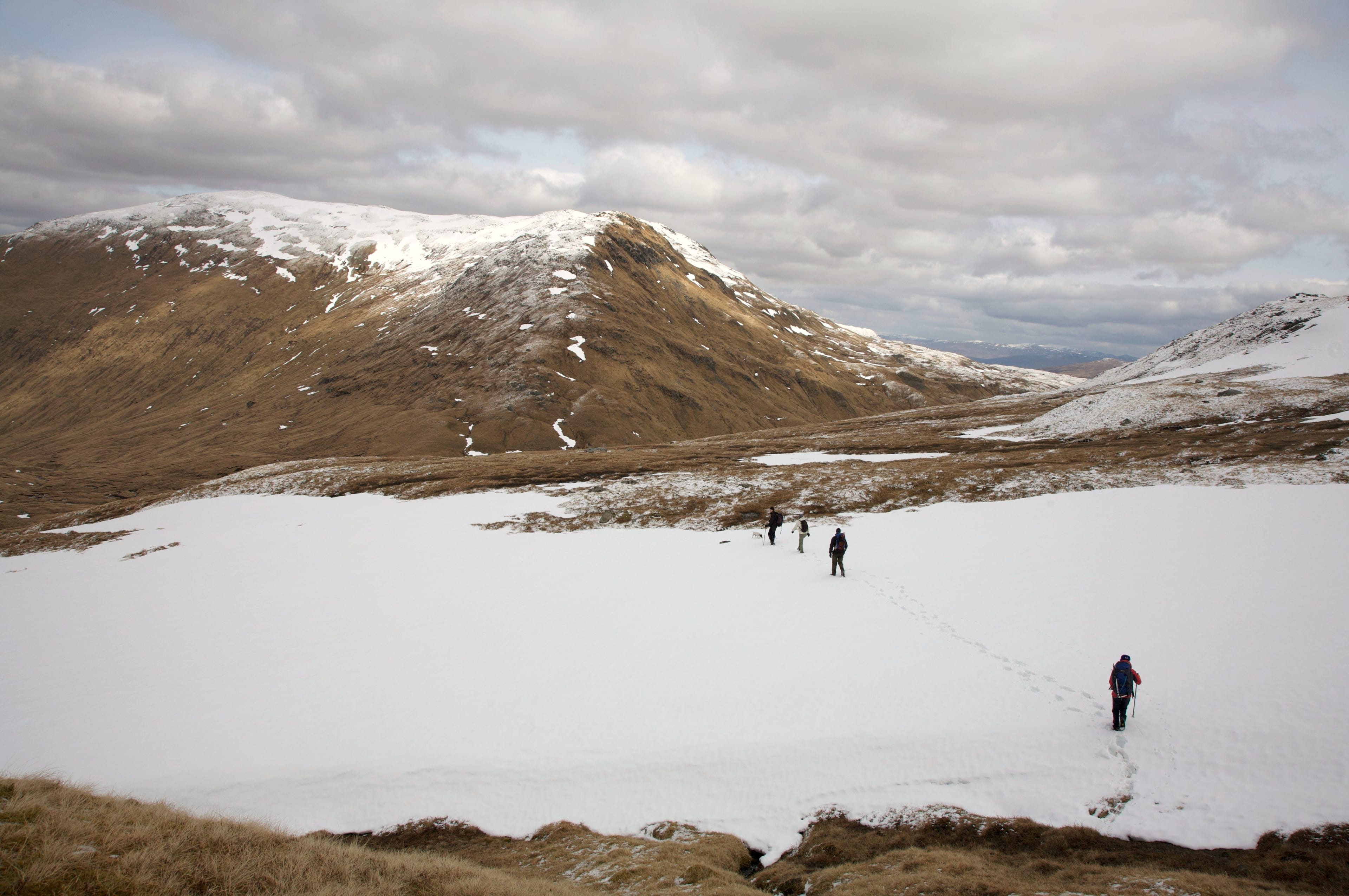 THE WAY AHEAD: What we should have seen - the long crossing route to Beinn Heasgarnich in clearer conditions