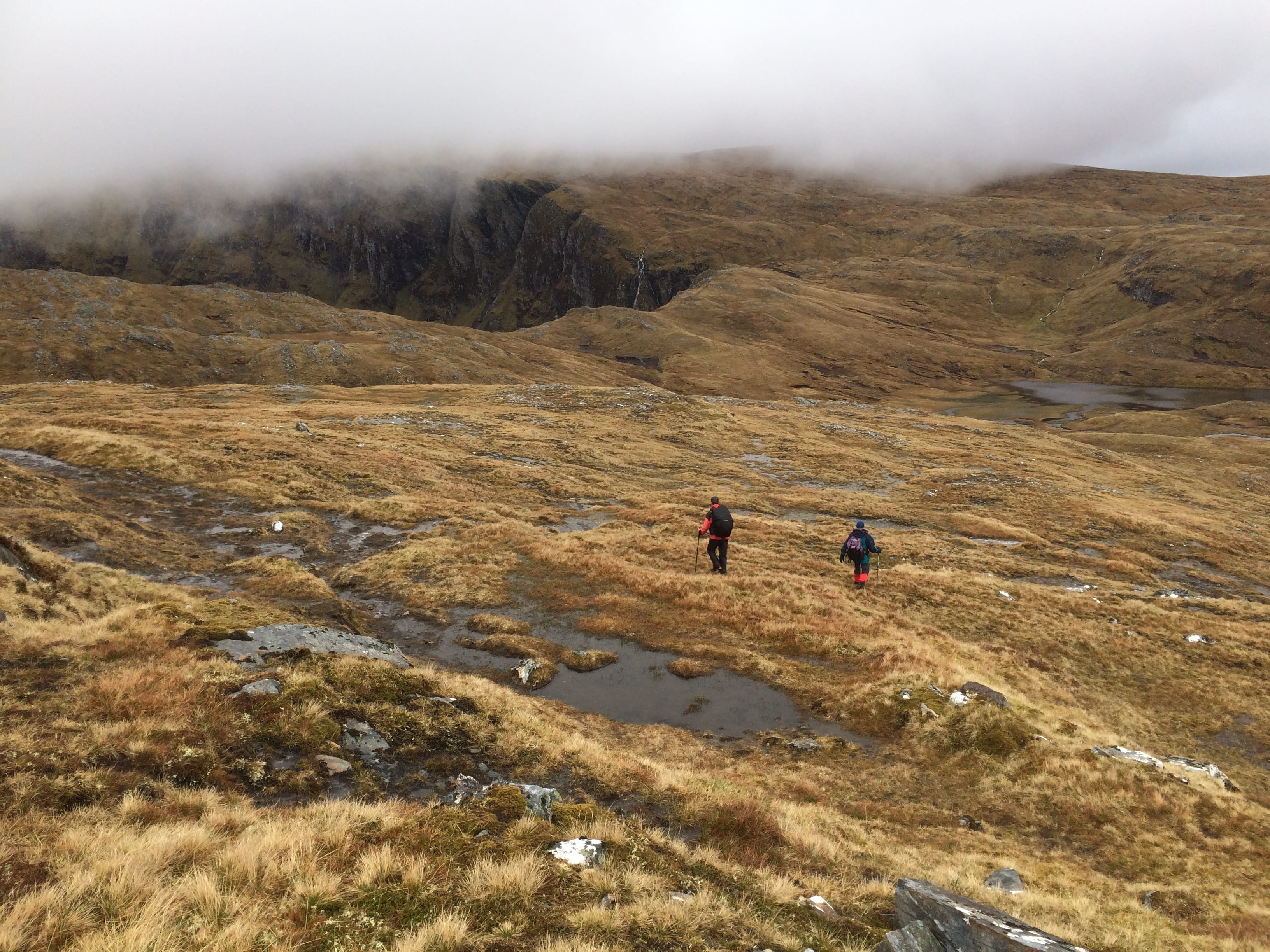 TOUGH GOING: The route to the summit of Seana Bhraigh across the Cadha Dheirg is a navigational challenge in poor weather