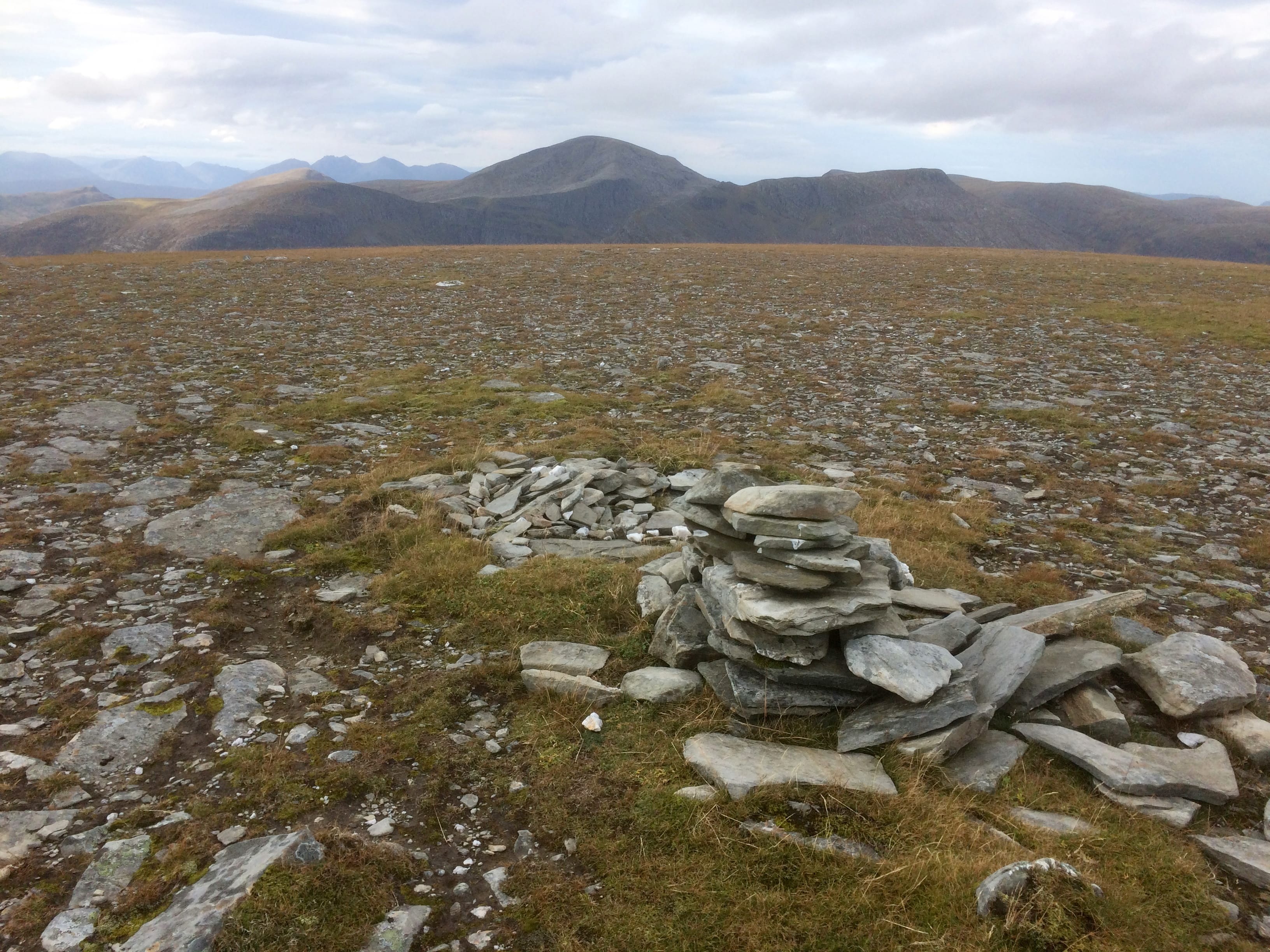 FLAT OUT: Beinn Dearg from the summit of Am Faochagach, one of the views that help to liven up this ordinary Munro