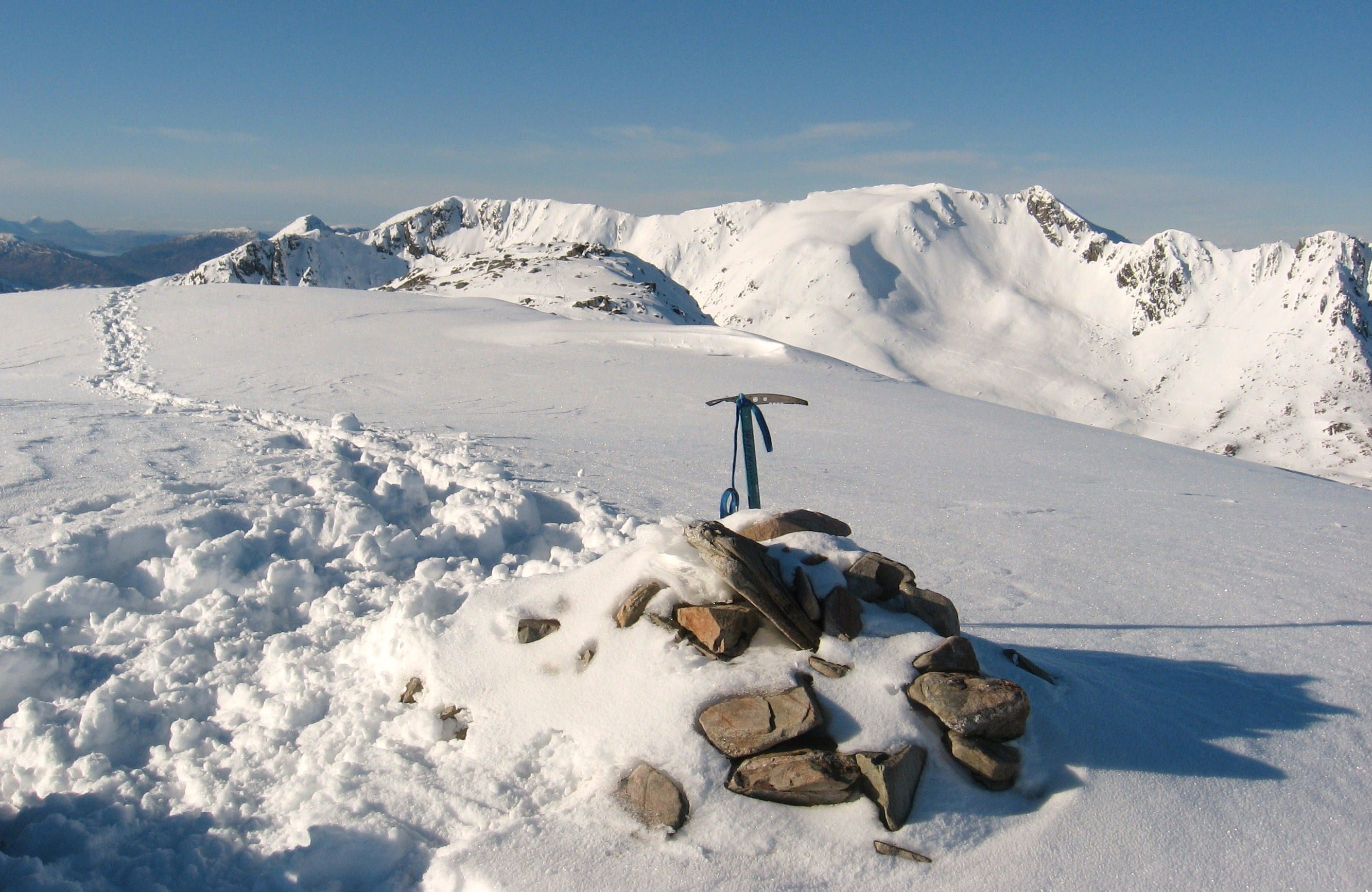 WINTER HIGHS: The Saddle from summit of Sgurr na Sgine on a stunning snow day - more of this could be on the way