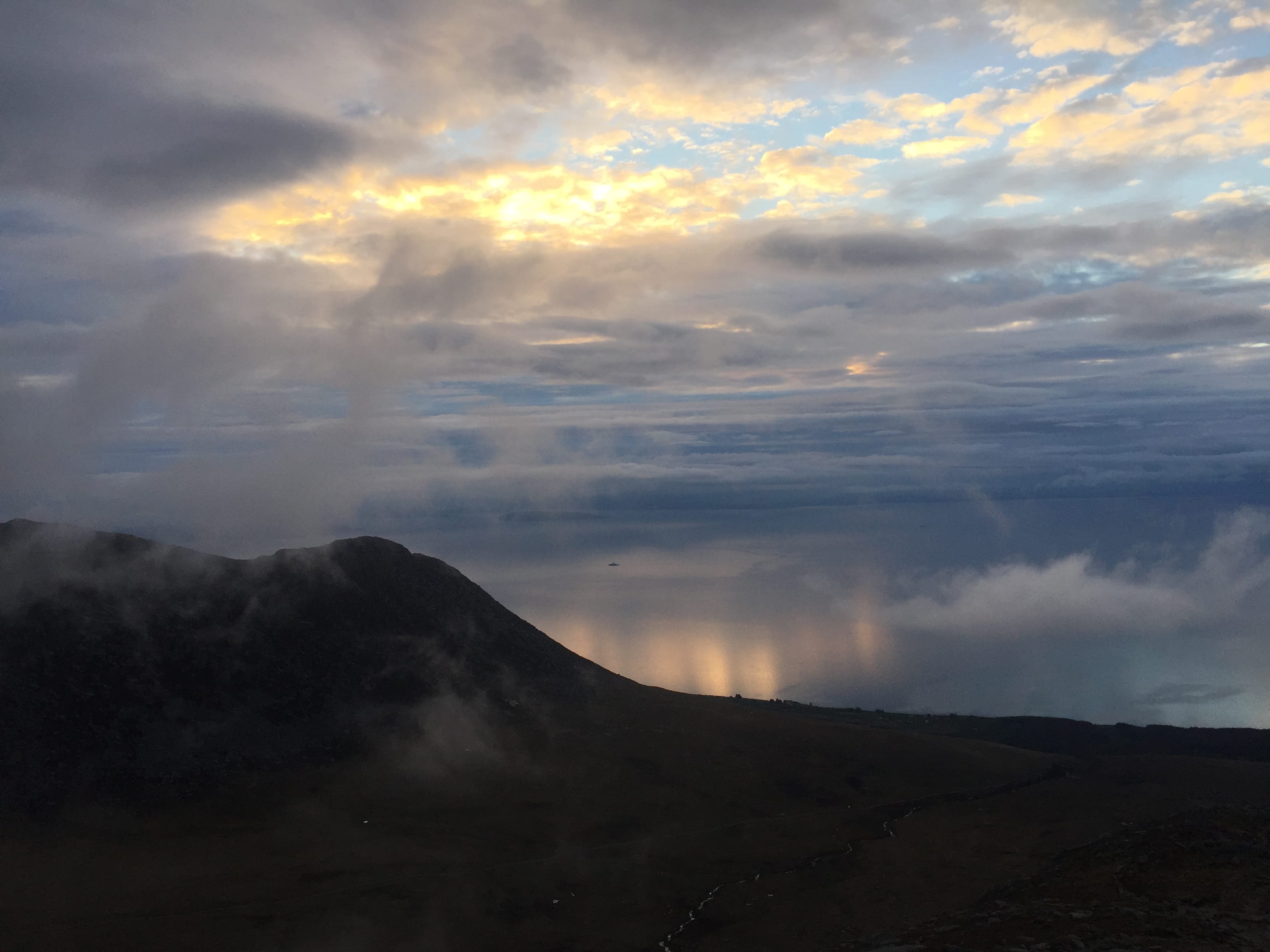 'MORNING GLORY: Early light on the waters of the Firth of Clyde during the descent from Goatfell'