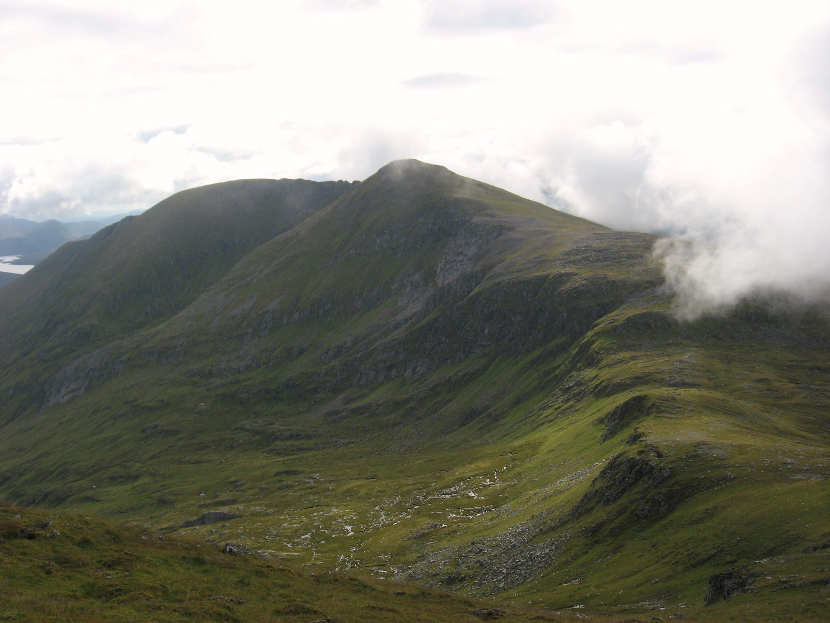 DISTANT: Meall Mor (left) and Lurg Mhor
