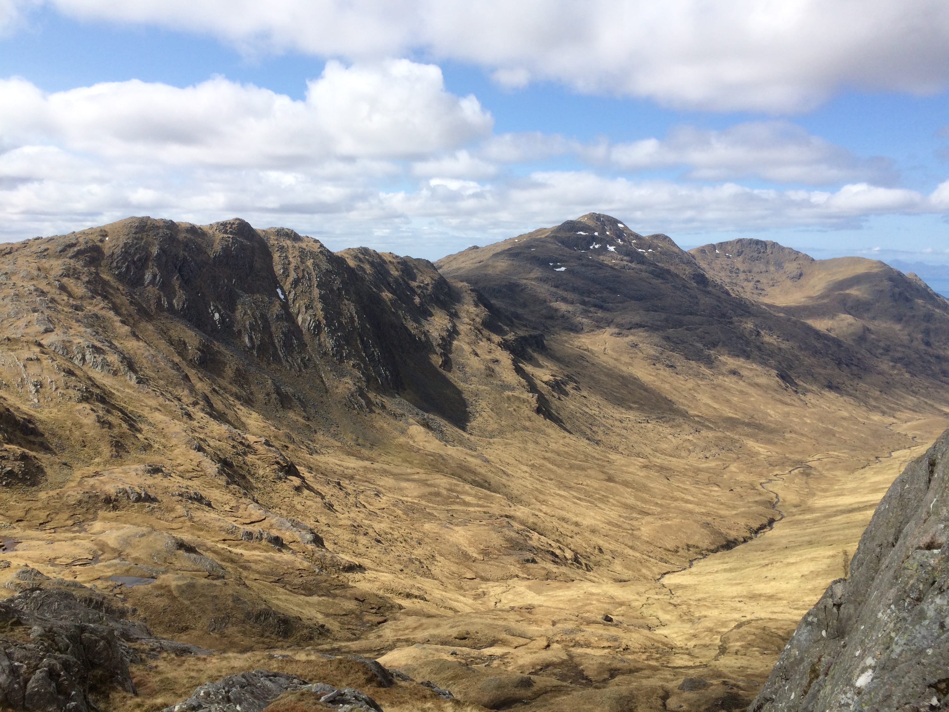 RELIEF AT LAST: Beinn Bhuidhe, the final Corbett, seen from climb to the neighbouring Munro Meall Buidhe