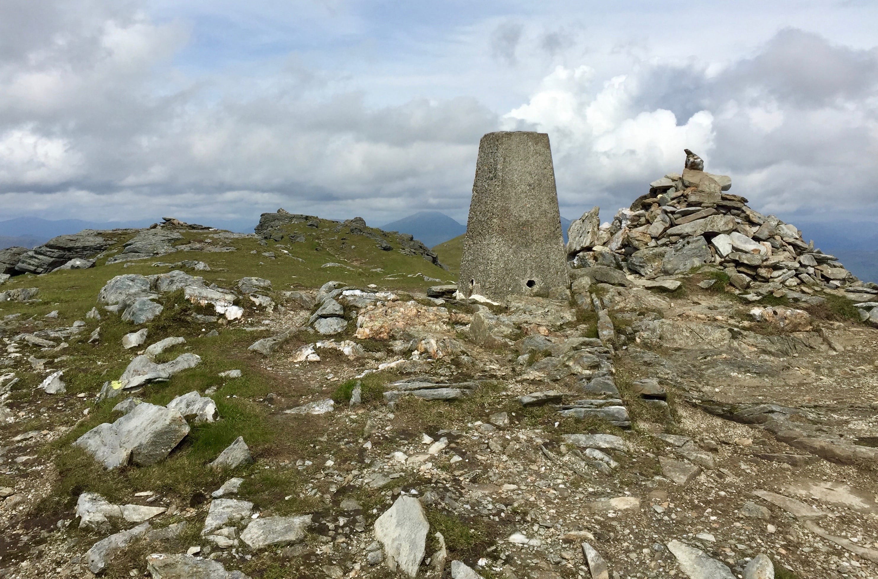 EERIE EXPERIENCE: Looking across to the main summit of Ben Vorlich and its craggy outcrop from the South Top