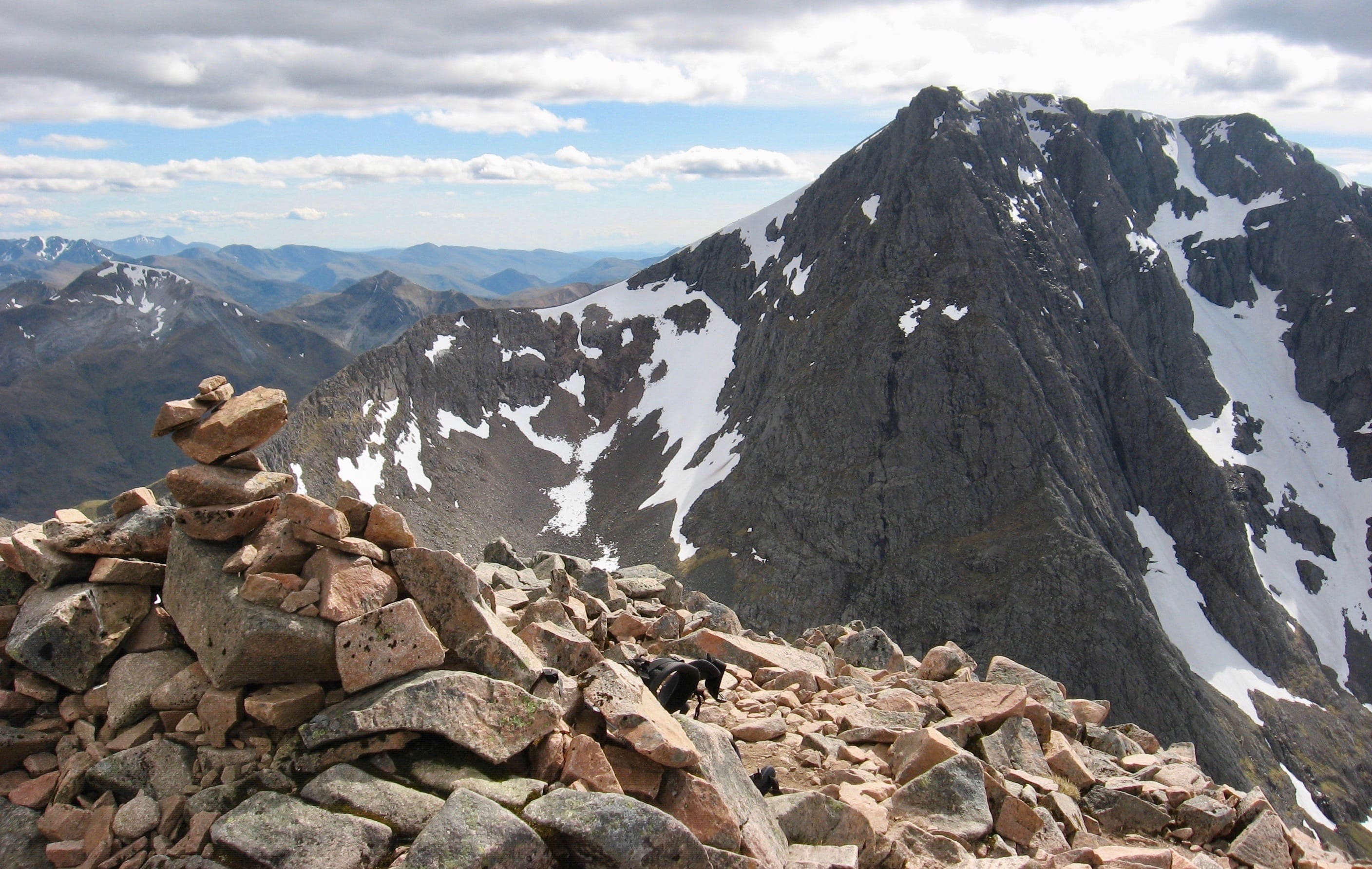 HIGH SEAT OF LEARNING: The final slopes of Ben Nevis from the CMD Arete – no place for a sports jacket