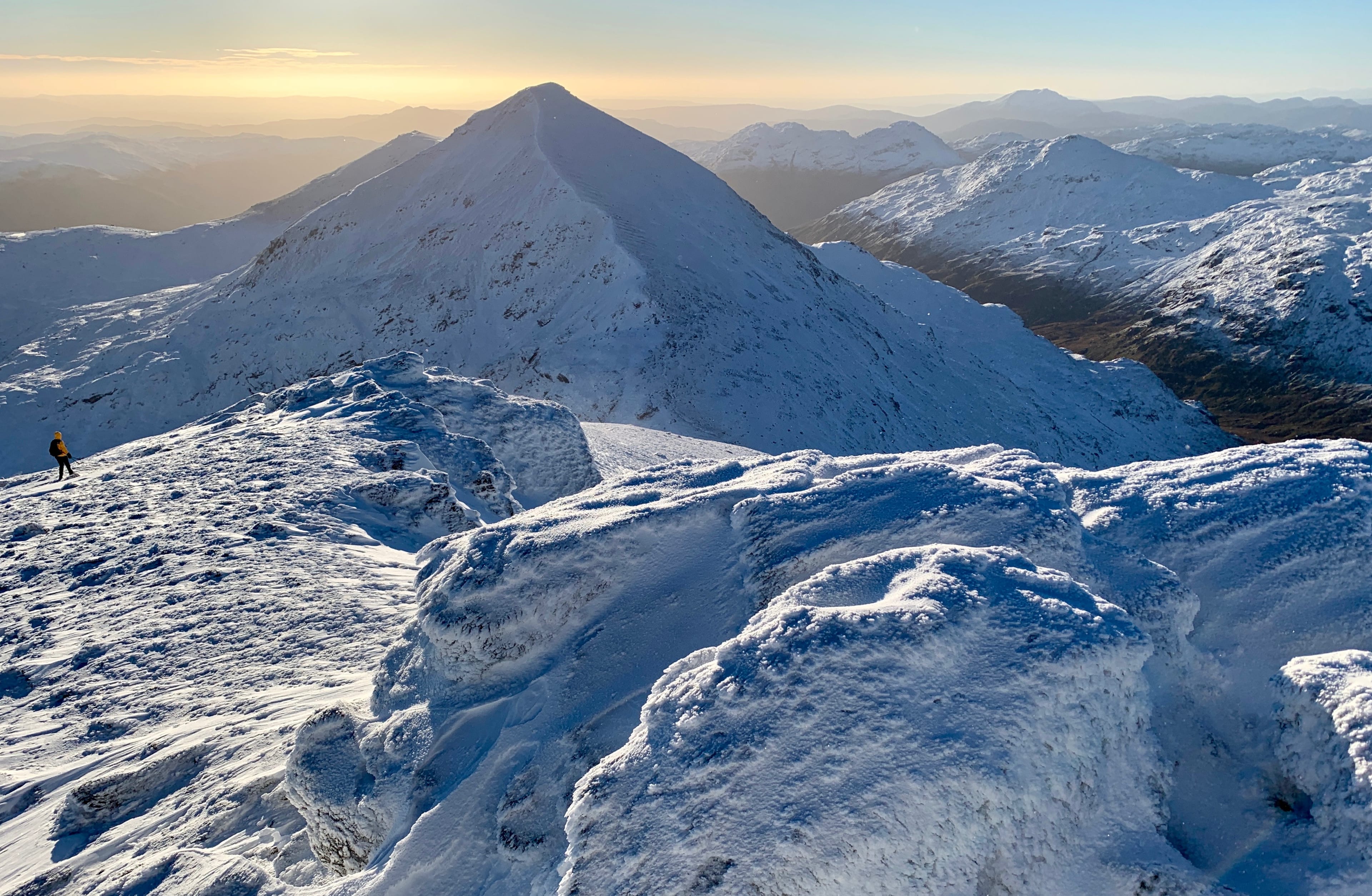 DOUBLE TOPS: Stob Binnen from Ben More on blue-sky winter day – two more Munros ticked for Nick Gardner