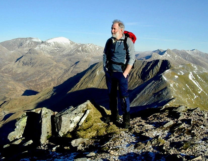 OUT ON HIS OWN: A moment of contemplation in the Mamores for Bert, the only person to have done Full House three times 