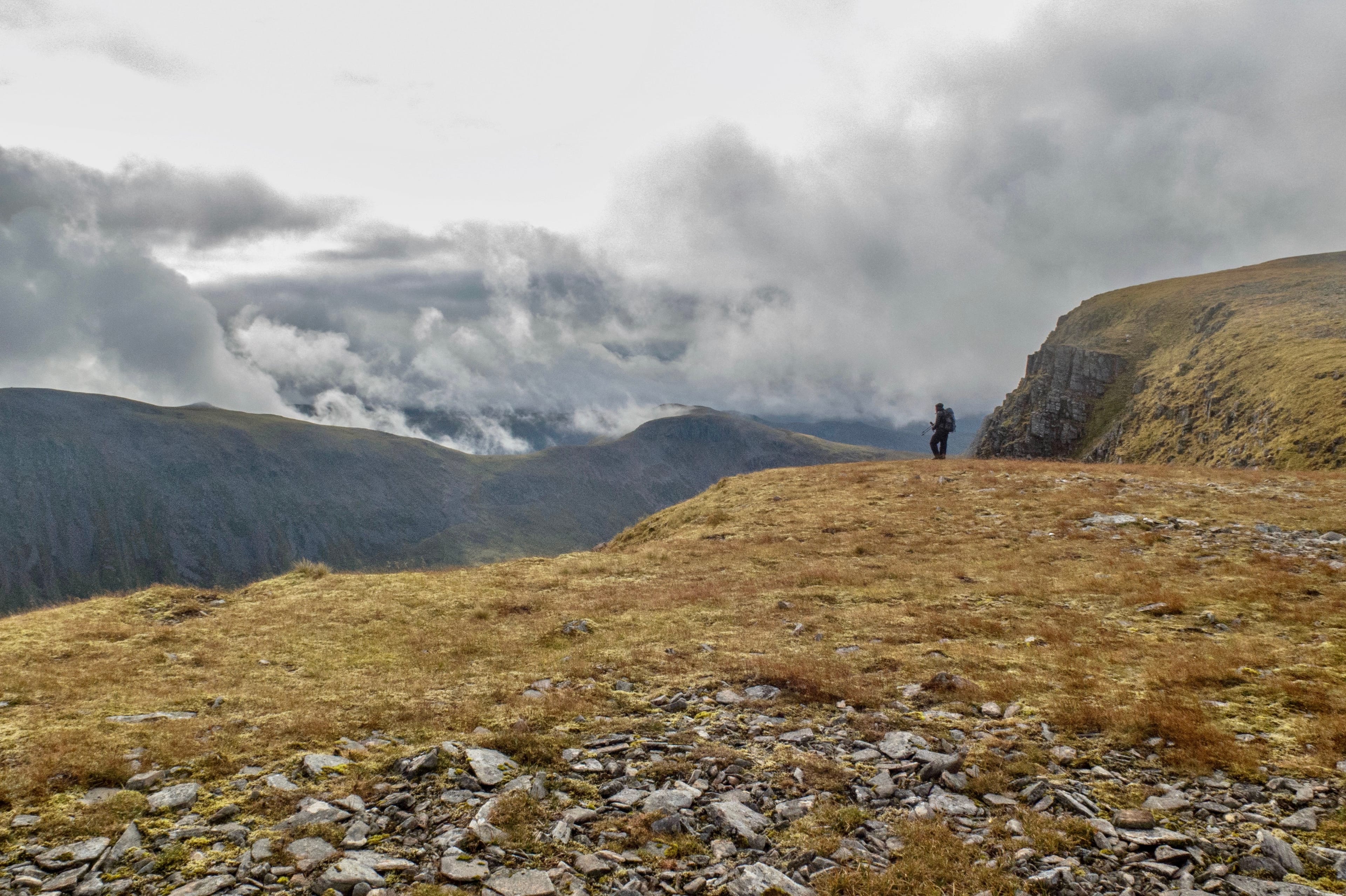 AULDIE IN THE ALDERS: Taking a moment to drink in the atmosphere of a bubbling corrie during an ascent of Ben Alder 