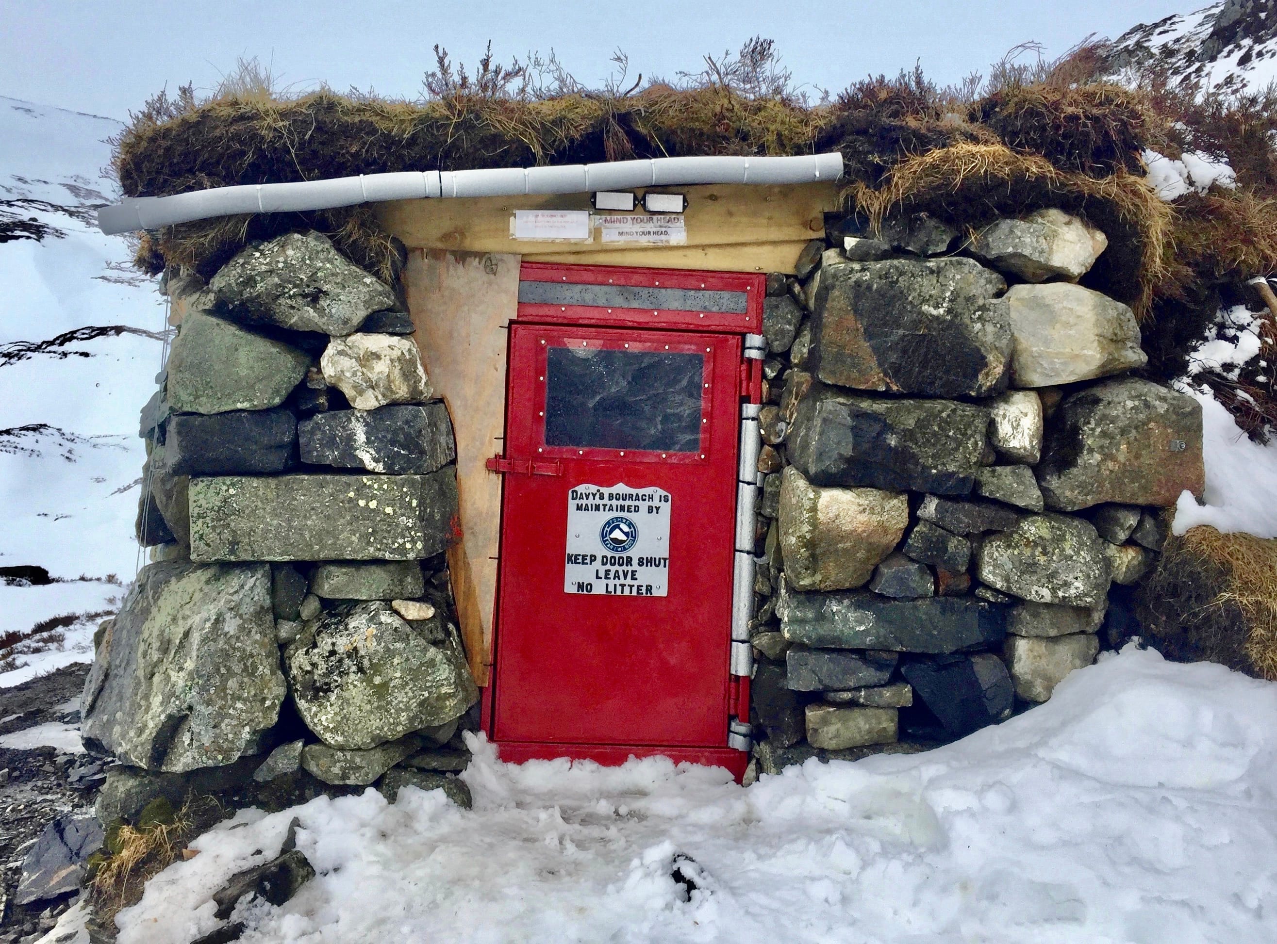 WELCOME SIGHT: The familiar red door of Davie's Bourach, the emergency shelter which sits at the top of Jock's Road