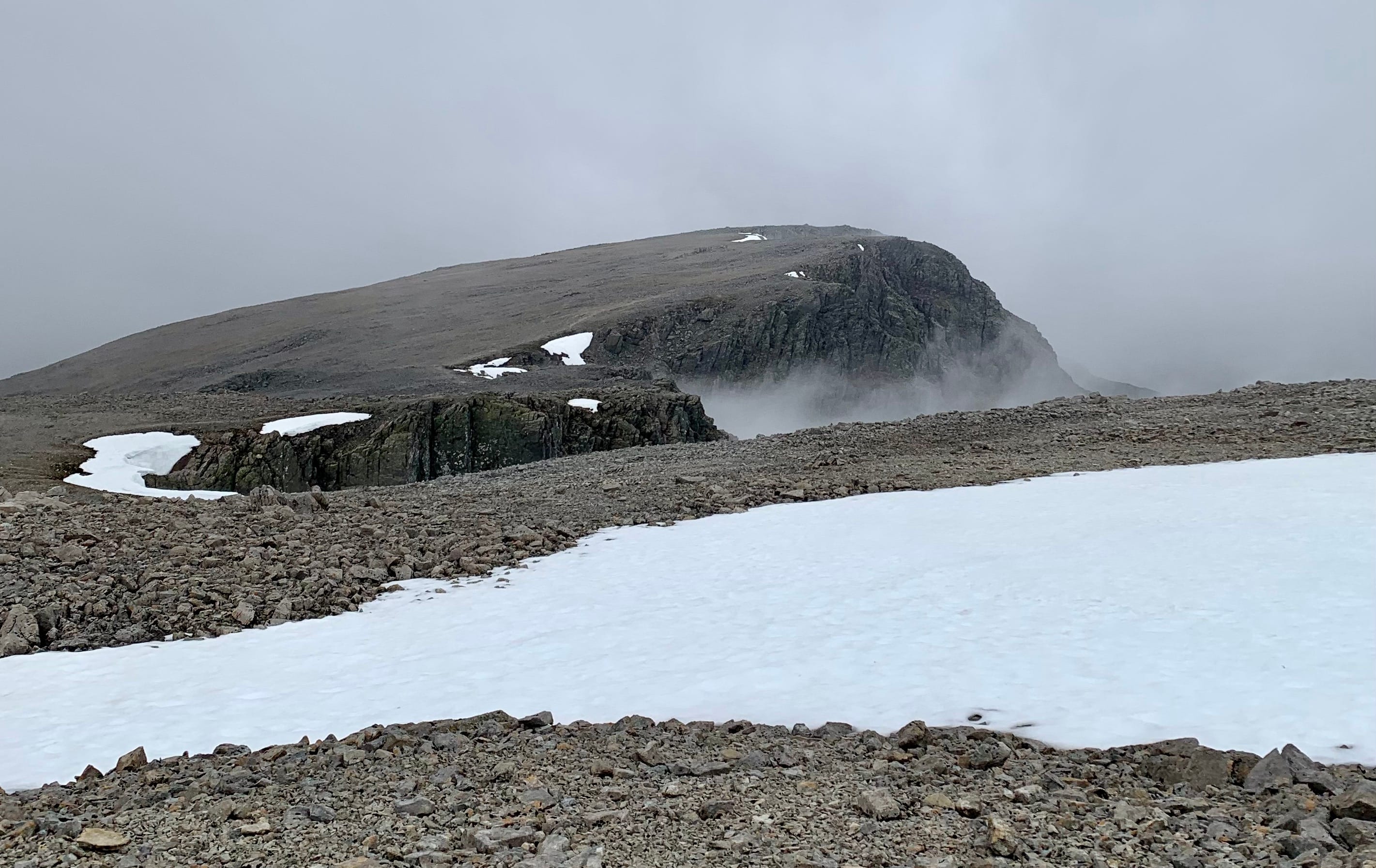 'BREAKING THE WAVES: The summit of Carn Dearg (NW) rises like a giant whale in a moment of clarity on Ben Nevis'