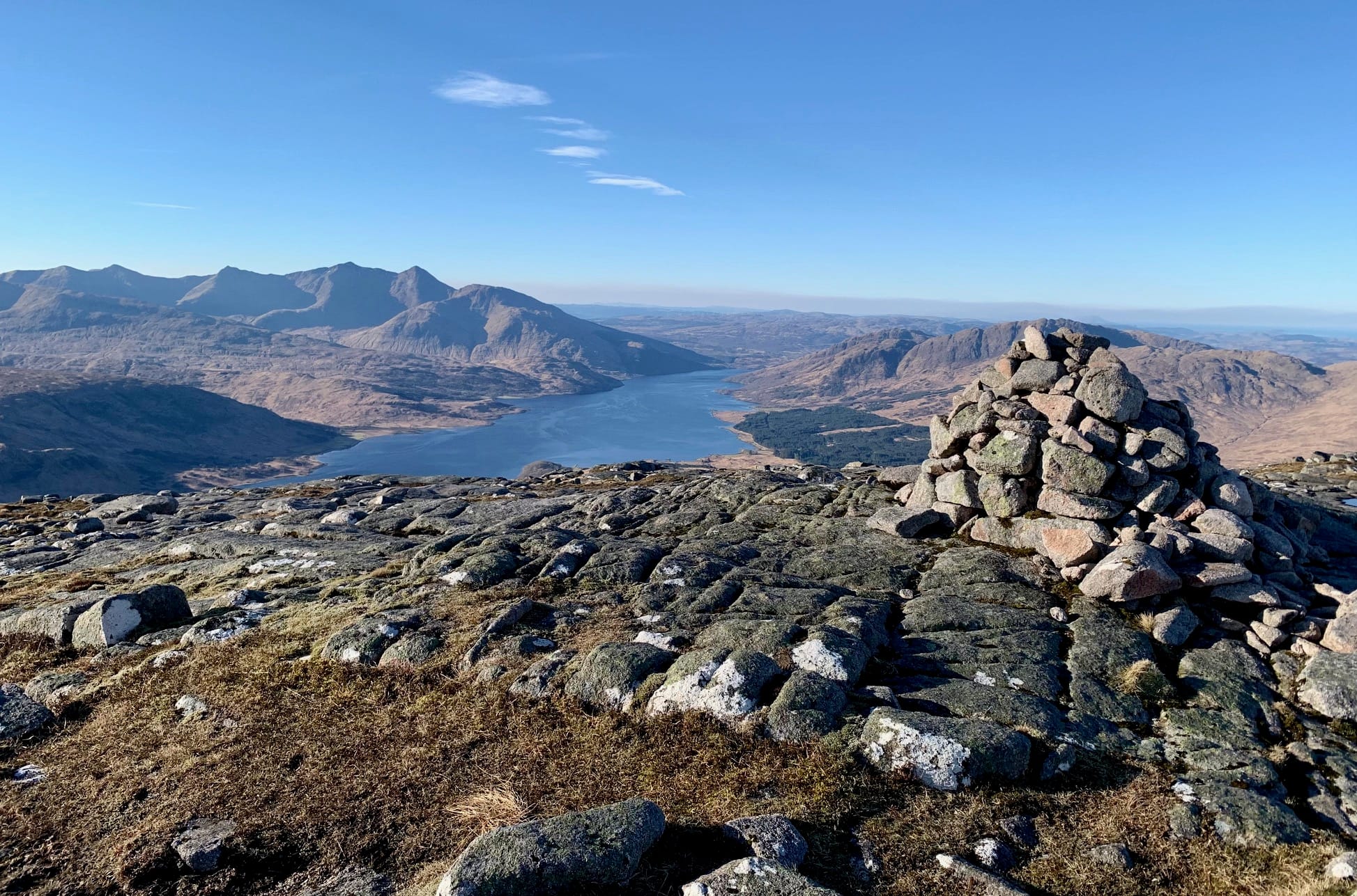 TRILLING VIEWS: Sensational long views over Loch Etive to the Ben Cruachan range from the main summit of Beinn Trilleachan