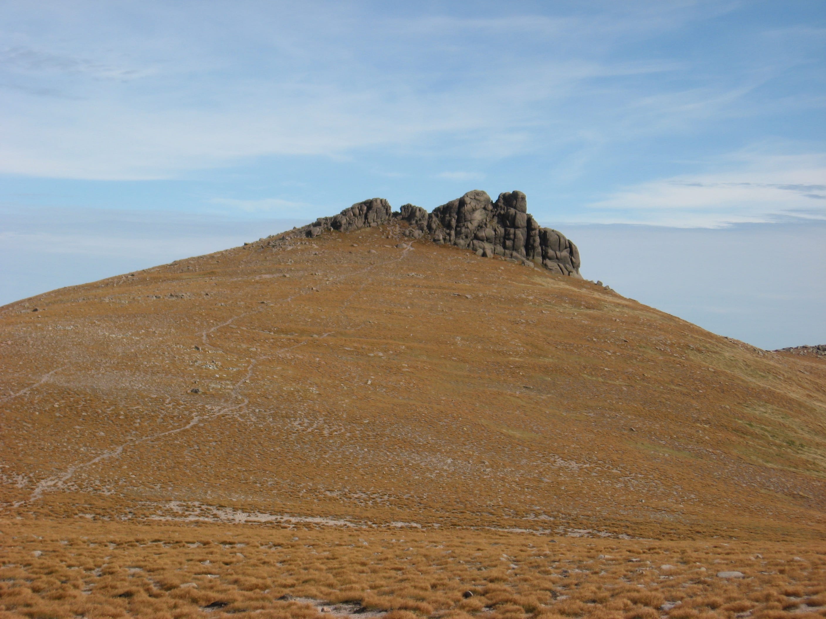 SUMMIT SPECIAL: The granite tors at the top of Ben Avon from the approach over the plateau